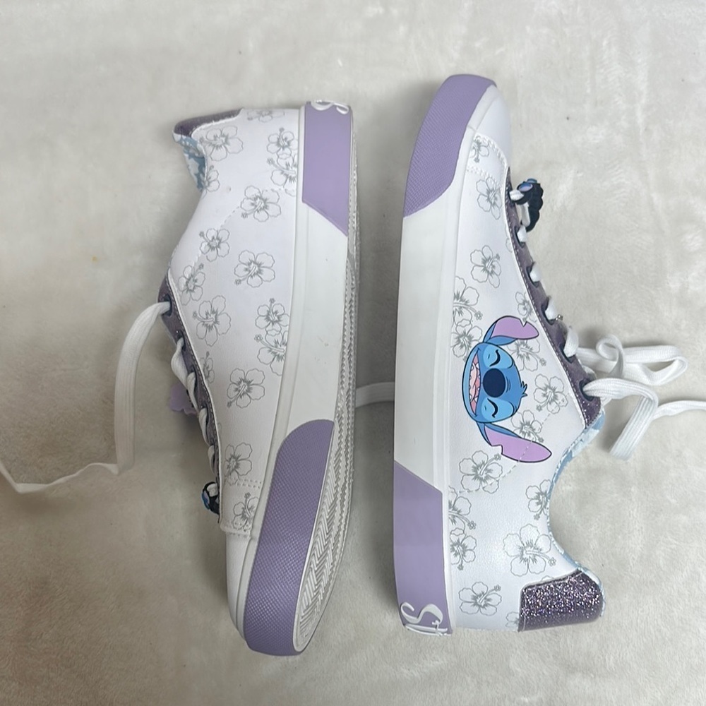 Disney LILO & Stitch White and Purple Chunky Sole Sneakers